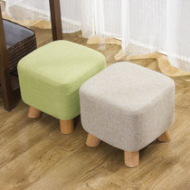 Solid wood shoe stool fashion shoes stool Creative Square stool fabric household small stool sofa stool coffee table bench bench bench