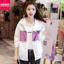 Spring jacket womens short Korean version loose 2021 new casual baseball suit womens casual Western style long-sleeved top