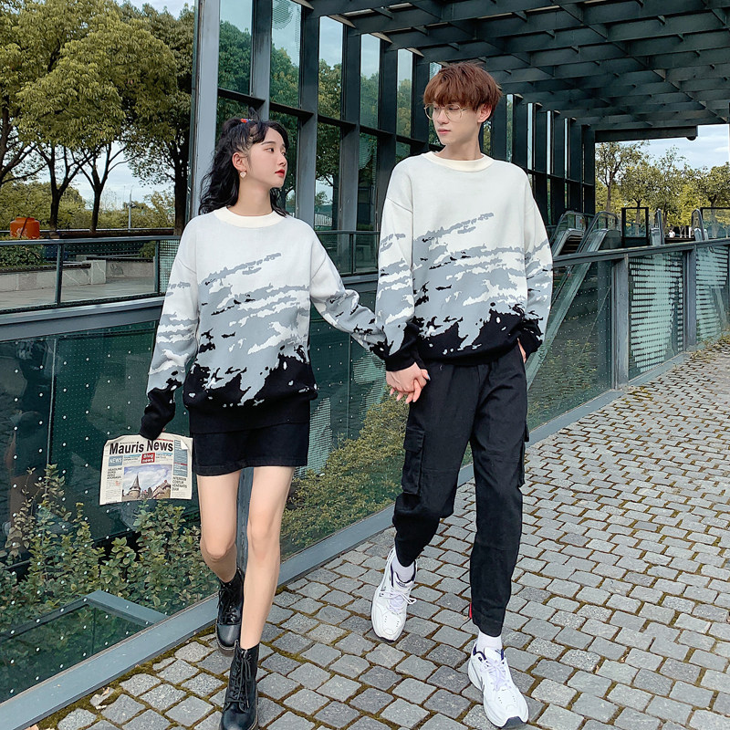 Lovers' clothing 2020 autumn clothing new sweaters male winter needling weaters Korean prints relaxed and lazy to wear the tide