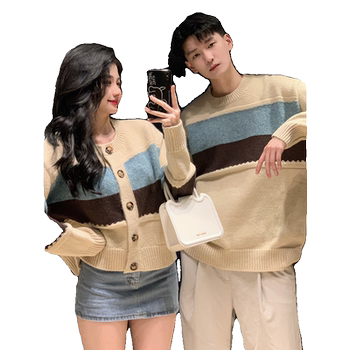 Slim design niche couple sweater