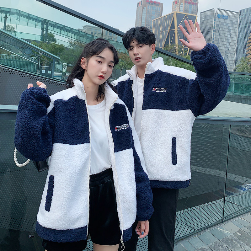 Lovers' clothing winter clothing new gush thickened sheep lamb jacket Korean version ins cotton clothes cotton clothes Loose Jacket Tide