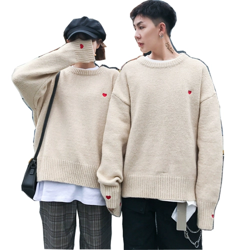 Осенняя парная одежда для влюбленных, пуховик, свитер, трикотажный кардиган, куртка, увеличенная толщина, в корейском стиле