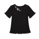 Ladies' small shirt 2021 summer new fashionable silk short-sleeved western-style cover belly mulberry silk with skirt top