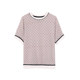 Silk T-shirt women's 2021 summer new short-sleeved round neck loose and thin printing simple casual mulberry silk top