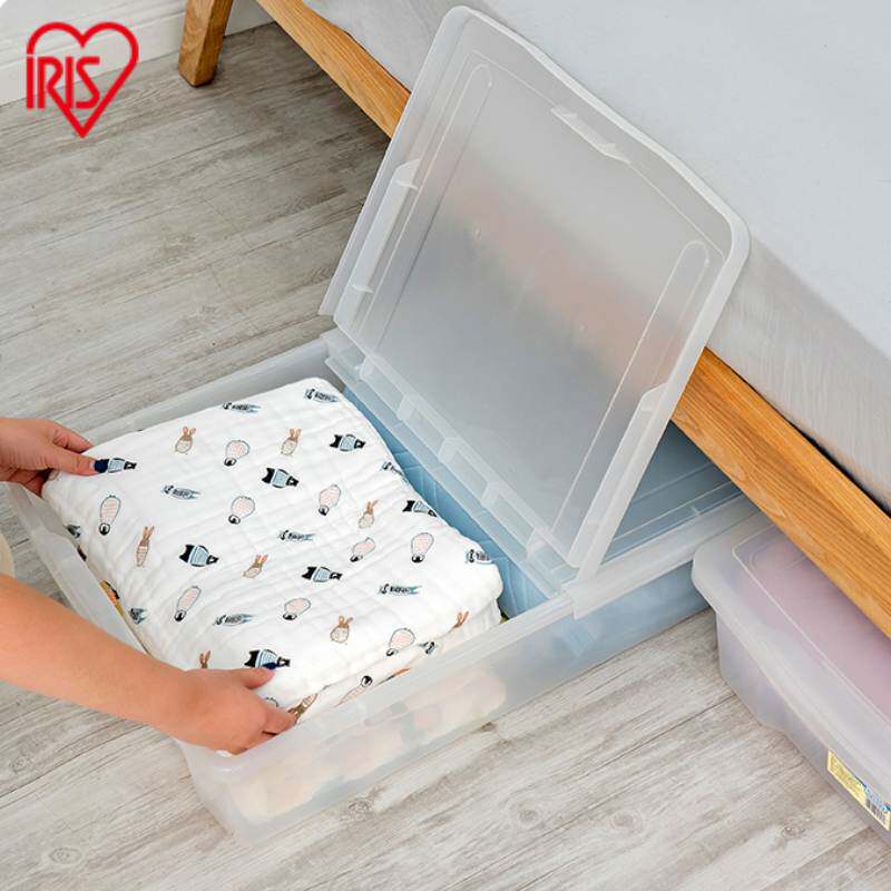 IRISIRIS large size bed bottom containing box flat transparent plastic clothing finishing box containing box Alice