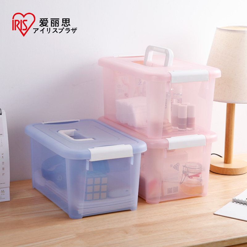 IRISIRIS plastic containing box finishing containing box small number of portable milk bottle transparent covered case