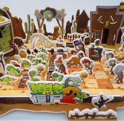 Model 3d Cartoon Children's plant Wars Zombie tridimensional puzzle paper system assembled and assembled by hand