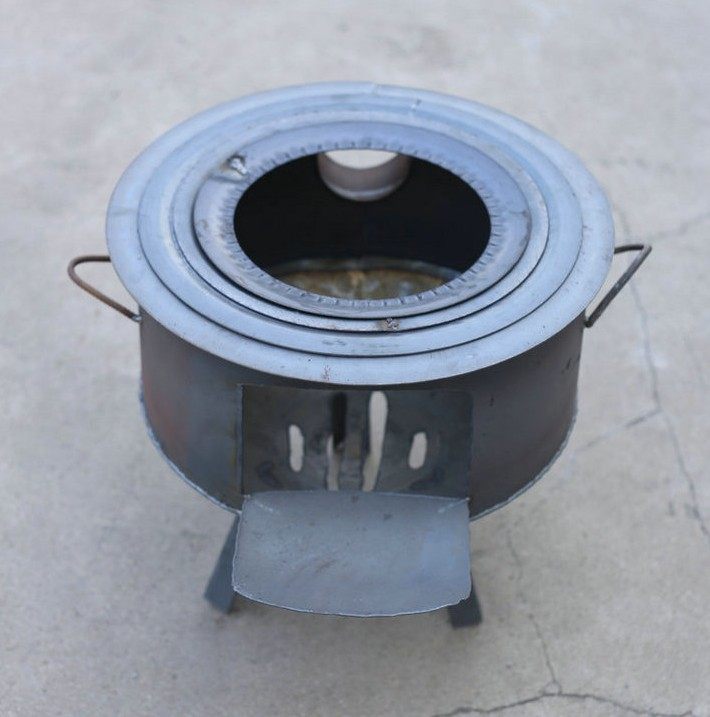 Household stove outdoor firewood stove thickened simple multifunctional rural firewood picnic chimney