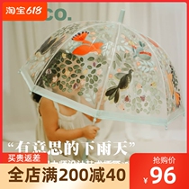 French djeco childrens umbrella transparent sunny umbrella kindergarten cute cartoon safety art for boys and girls