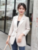 Chokman 2020 mùa xuân mới Hàn Quốc phiên bản của khí phụ nữ bảy điểm tay áo nhỏ phù hợp với áo khoác cơ thể mặc cơ thể xây dựng ngắn 