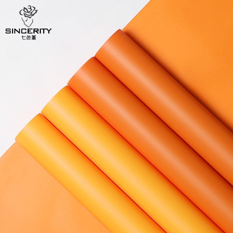 Flower packaging paper Lemon orange thickening waterproof double color Euer paper Hansu OPP packaging material bouquet packaging paper