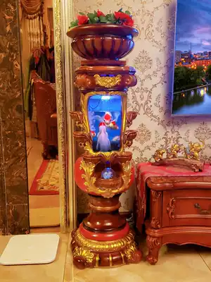 Goldfish tank living room small floor-to-ceiling household American ecology-free aquarium acrylic vertical Chinese cylindrical