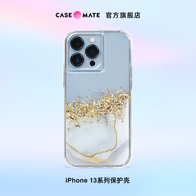 Case Mate gold leaf marble mobile phone protective shell Applicable iPhone12 13ProMax Fashion Apple protective sheath