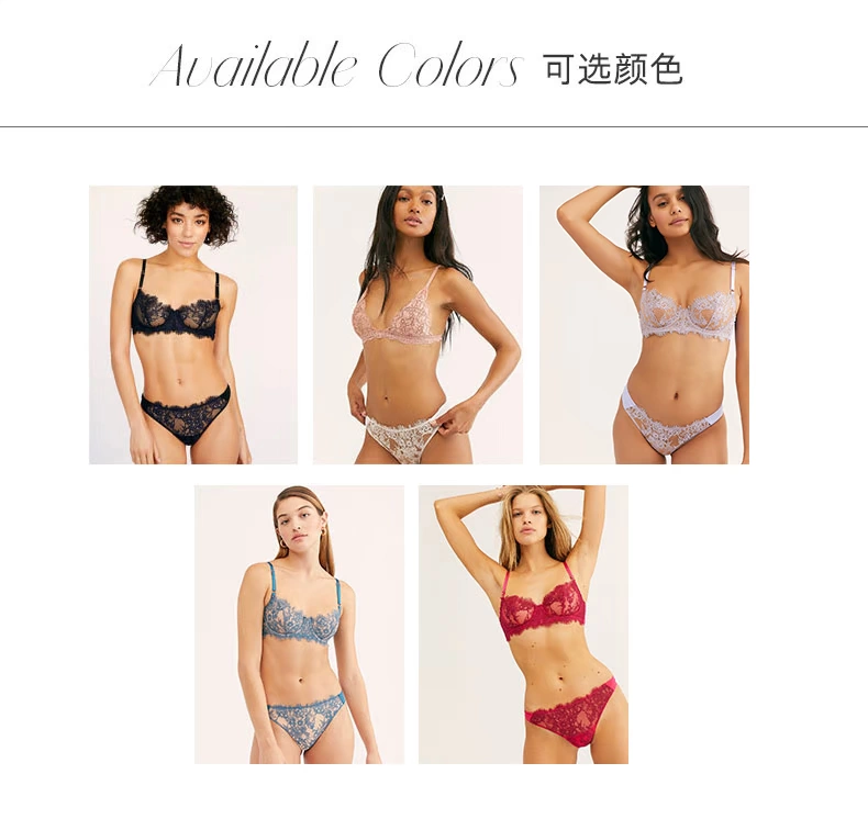 Free People gợi cảm xuyên thấu thong rắn ren eo thấp viền mi quạt 2019 hè phong cách mới - G-string