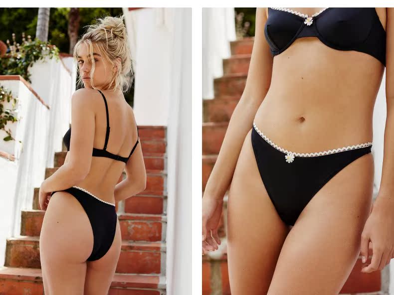 Free People High Cross Bikini Bottoms Sexy Half Pack Quần Hip Beach 2019 Mùa hè mới - Bikinis đồ bơi nữ dài tay