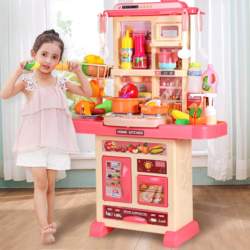 Kitchen toys emulate kitchenware cooking set emulation mini 3 girls gift 9 year old children over home girls