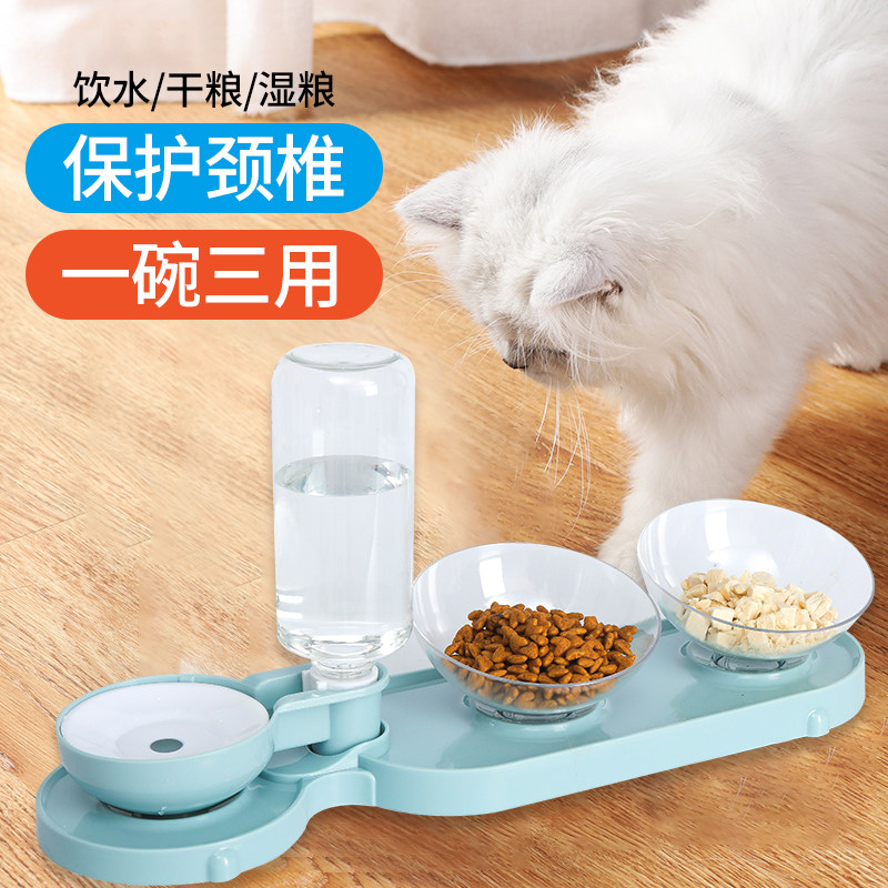 Pet dog dog cat automatic drinker intelligent not plug-in cat drinker with no wet mouth flow water bowl