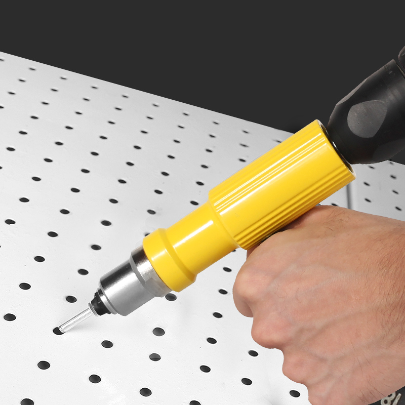 Electric rivet gun conversion head rivet machine