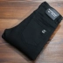 Power cow black plus nhung jeans cashmere cashmere quần co giãn ấm áp thời trang công sở rắn màu denim giản dị thời trang nam cao cấp Quần jean