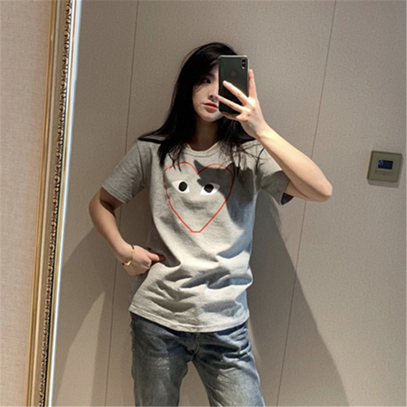 Grey T-shirt Woman 2022 Spring Summer New Tide Cards Short Sleeves Stars The Same Loving Half Sleeves Pure Cotton Loose White
