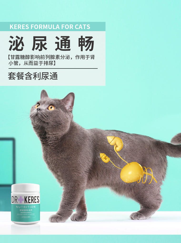 Mèo Kai Ruisi với nước mũi 6 múi gói chăm sóc sức khỏe ho lạnh để tăng cường miễn dịch - Cat / Dog Health bổ sung Sữa Precaten cho mèo