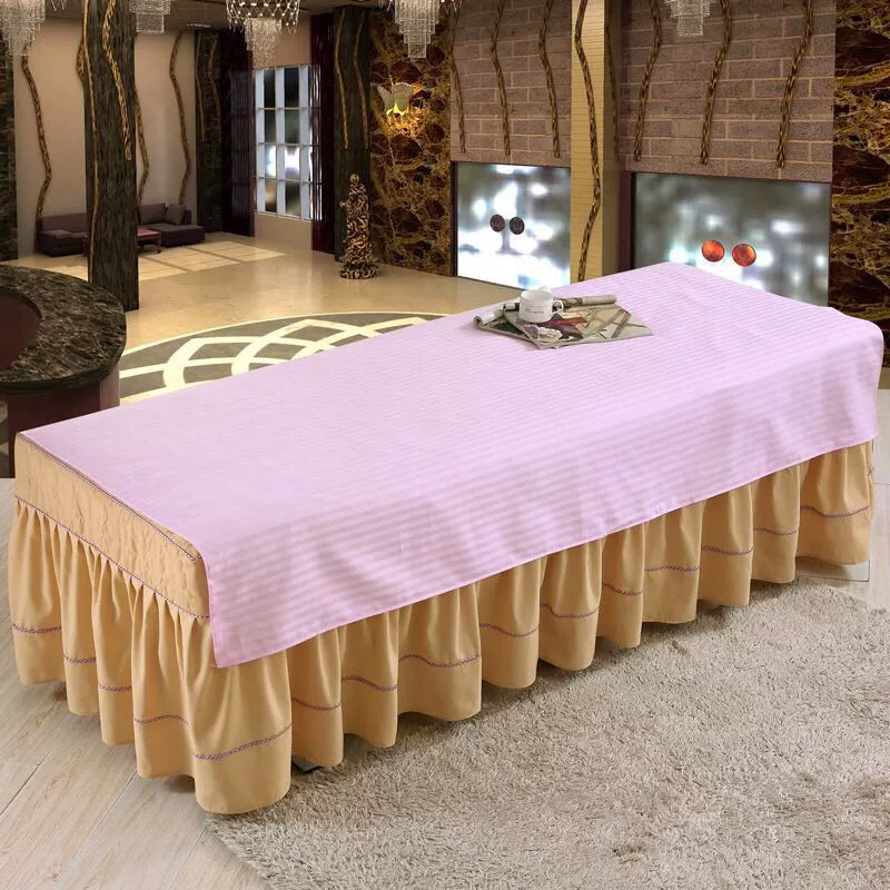 Bông làm đẹp khăn trải giường làm đẹp thẩm mỹ viện massage đặc biệt massage giường trắng tinh khiết với lỗ tấm