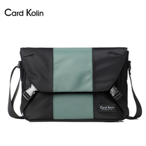 Card Kolin Fashion Mens Messenger Bag Casual Trendy Horizontal Large Capacity Backpack Water Resistant Messenger Bag