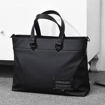 catei karrui mens handbag horizontal section business briefcase mens casual trendy brand large-capacity computer bag