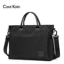 Card Kolin Mens Handbag Horizontal Business Briefcase Mens Oxford Simple Casual Black Large Capacity