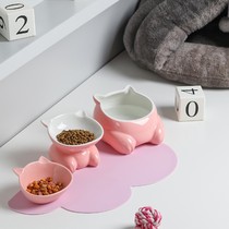 Fei Meow net vivi Cat Head Cat water bowl Garfield special pet bowl cat bowl small Q Bowl flat face Cat Bowl
