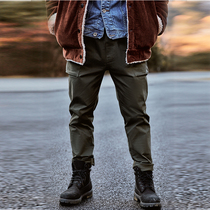 AlphaGym military style loose sports overalls pants straight tube big pocket American sports leisure trousers Spring