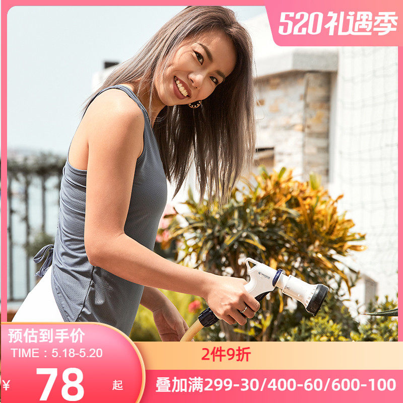 AlphaGym back fold Drawn Rope Vest Woman and American Fashion Trend Back Speed Dry Quick Dry Sports Fitness T