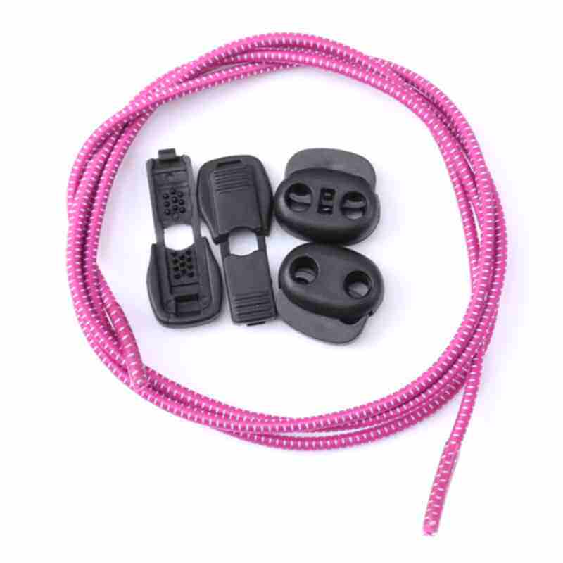 橡皮筋鞋女童儿童鞋带免系黑儿童松紧彩色男圆懒人女松紧带小弹性