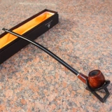 Длинный полюс Shinanmu Старый модный ручной сплошной деревянный фильтр изгибает сухой дым шелковой мешок, посвященный старейшинам