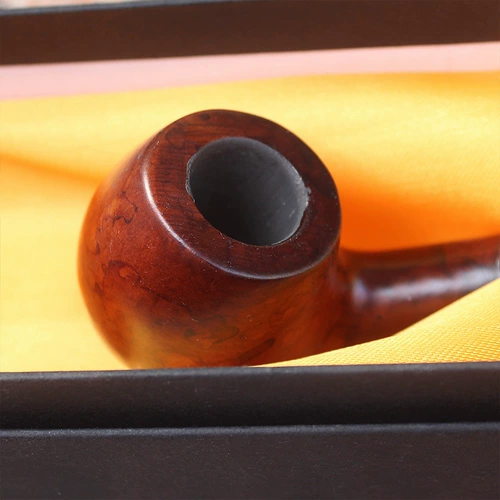 Длинный полюс Shinanmu Старый модный ручной сплошной деревянный фильтр изгибает сухой дым шелковой мешок, посвященный старейшинам