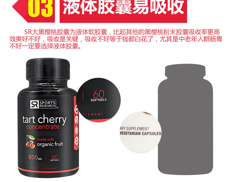 Mỹ Đen Cherry Viên nang cô đặc Gouty Ling Viên nang Axit uric thấp khớp Nhập khẩu Axit Gout chính hãng Sản phẩm sức khỏe - Thức ăn bổ sung dinh dưỡng thuốc thực phẩm chức năng