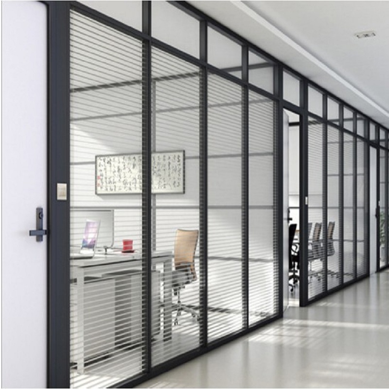 Office screen high partition wall office porch with venetian blind aluminum alloy partition home installation