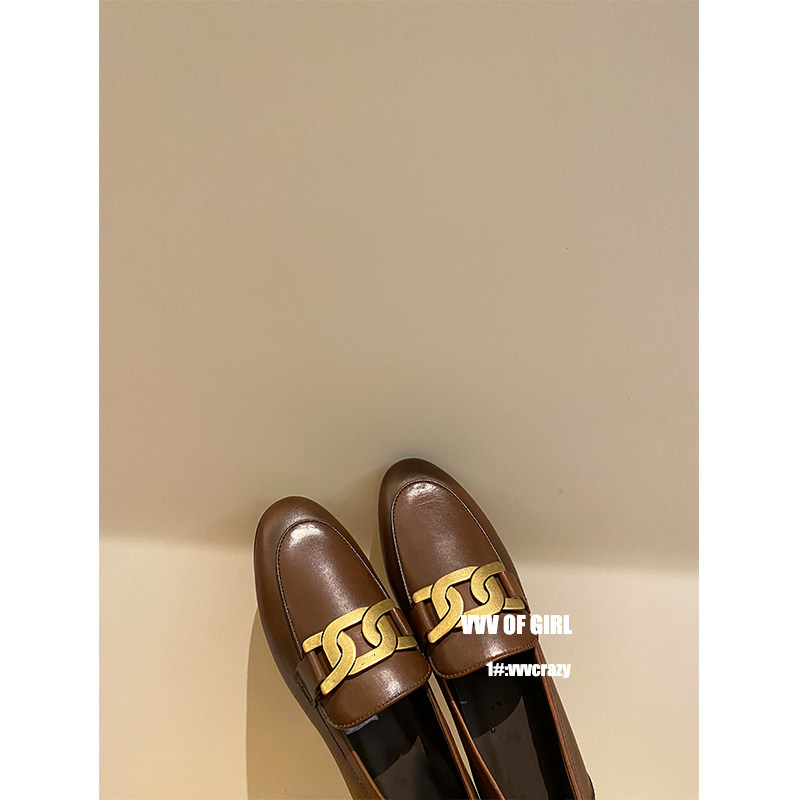 VVV OF GIRL export channel goods metal hardware loafers shoes