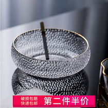 High-grade simple Nordic ins crystal ashtray creative personality trend household living room ashtray anti-fly ash