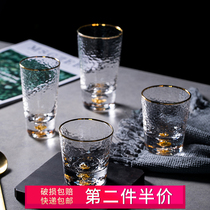 Phnom Penh creative hammer eye gold foil glass cup household drinking cup beer cup tea cup transparent juice beverage cup