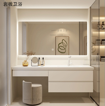 Dupont Corian integrated basin slate seamless ceramic basin bathroom cabinet combination bathroom wash and dresser customization