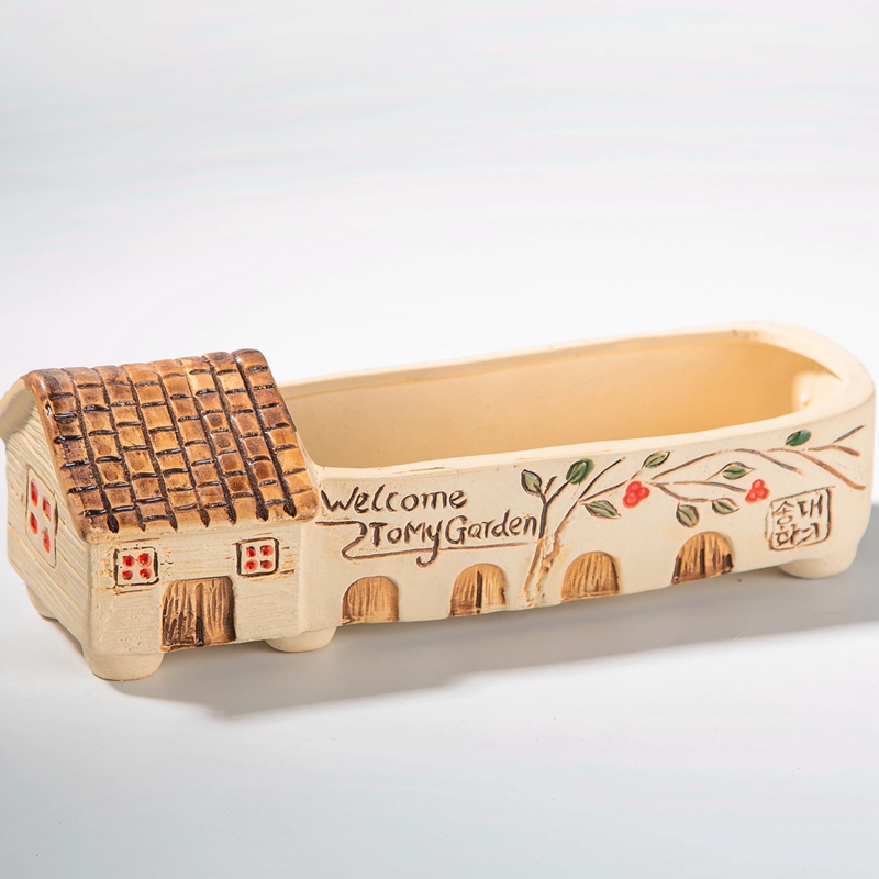 Ideas is hand - made large caliber rectangle rounded fleshy flowerpot platter ceramic wholesale special offer a clearance