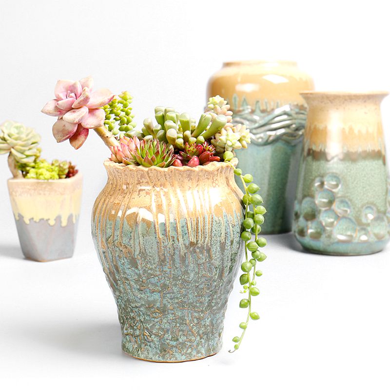 Creative move girl heart northern wind restoring ancient ways is green, cuhk small lovely fleshy flowerpot ceramic wholesale basis