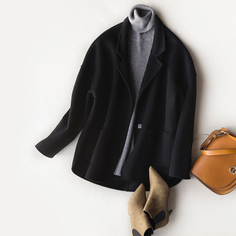 2017 mới đôi phải đối mặt với nhung áo của phụ nữ chống mùa Hàn Quốc phiên bản của len mỏng len nhỏ ngắn áo len phụ nữ