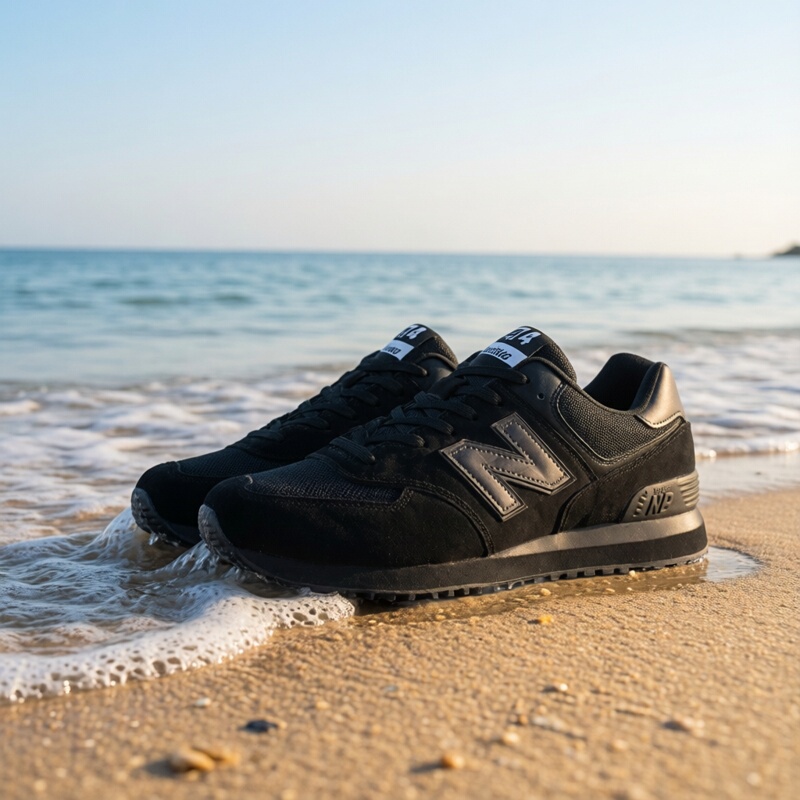 [Best Seller of the Year] Official Website Genuine Men's Shoes 574 Travel Shoes Sports Shoes Women's Shoes Running Shoes Black