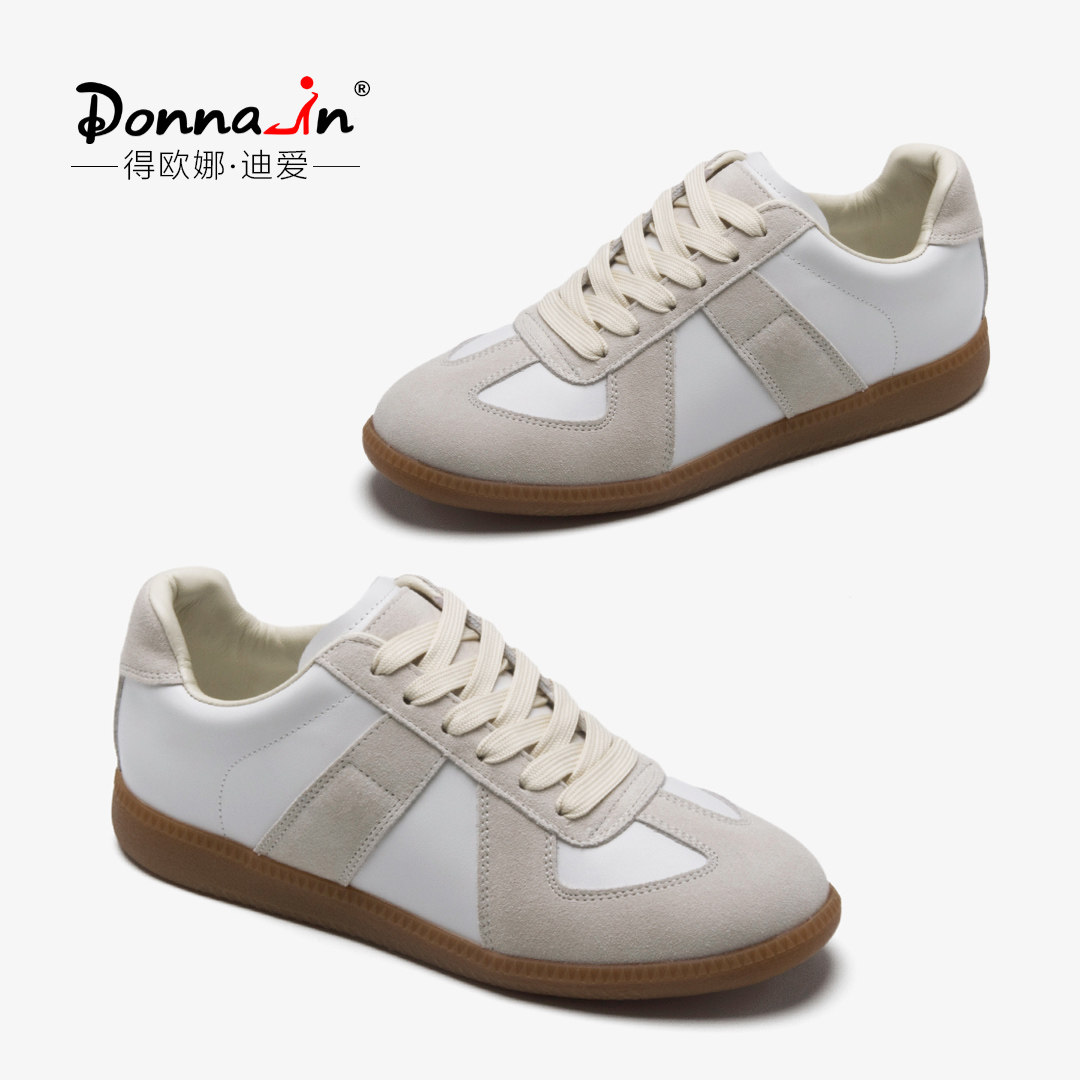Deona summer thin breathable moral training shoes matte leather stitching soft bottom lace-up women's casual bag shoes all-match women