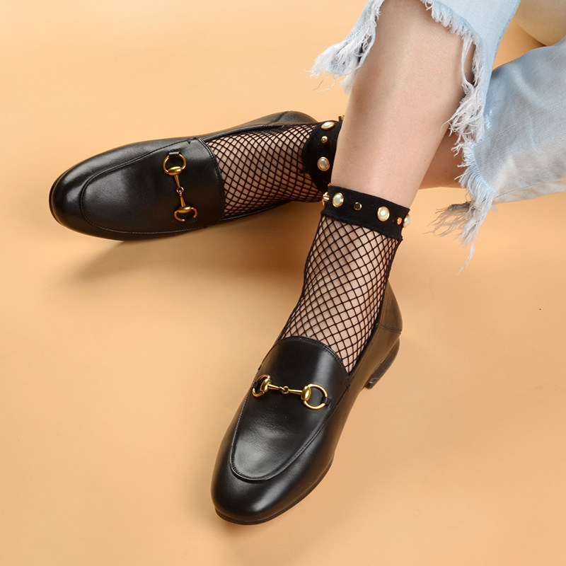 Deona leather loafers summer 2021 new spring and autumn flat shoes all-match British small leather shoes women's skirts