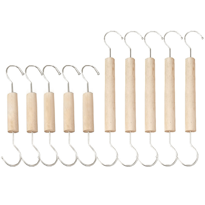 Children's clothing store s-shaped clothes hook solid wood art clothes hook clothing store hanger hook Nordic ins wind display rack