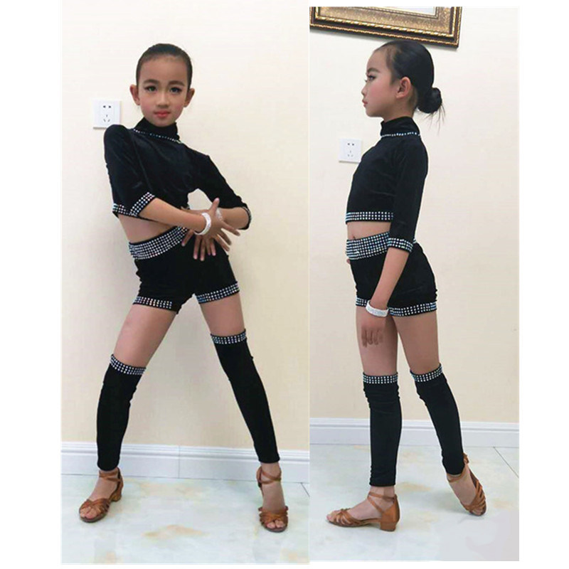 New spring and summer girls Latin dance costume competition costume for young children female performance costume suit