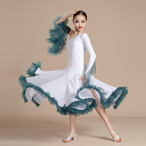 Morden Dance Dress 2024 Весна Лето Новая Waltz Interdance Платье Репетиция Тест Производительности Платье Белая Большая Юбка Хем